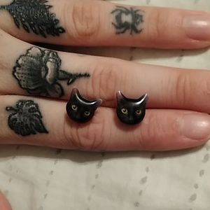 Black Cat Earrings